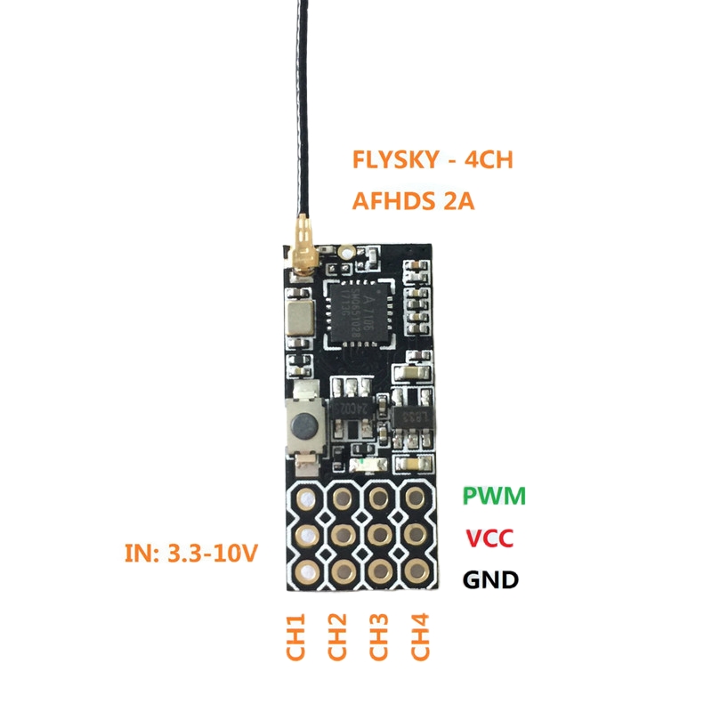 Receptor Flysky FS2A Mini 4CH  - Fpv Drone Battery reseña y precio
